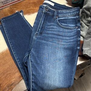 Dark Wash Skinny Jeans - Classic Blue Denim KanCan